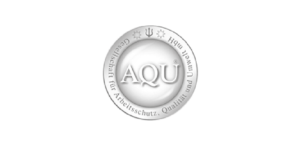 Auf diesem Bild ist das Logo der AQU GmbH zu sehen