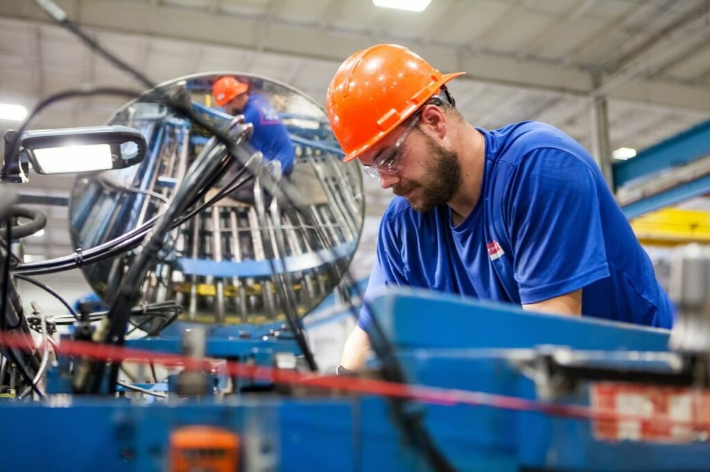 Arbeiter beim Schweißen